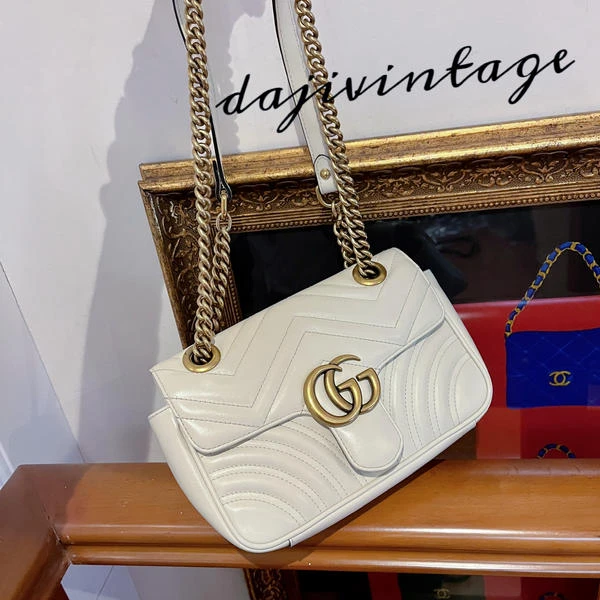 大吉中古/Gucci古驰白金马蒙22单肩包