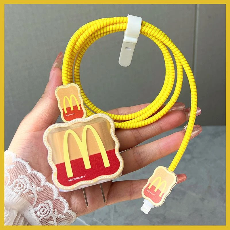 苹果充电器线保护套适用15pro/14plus手机20w快充头数据线保护套