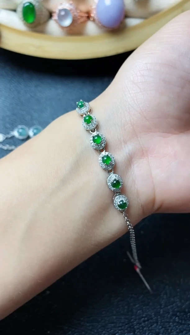 【闪购商品】翡翠戒指银S925镶嵌1111