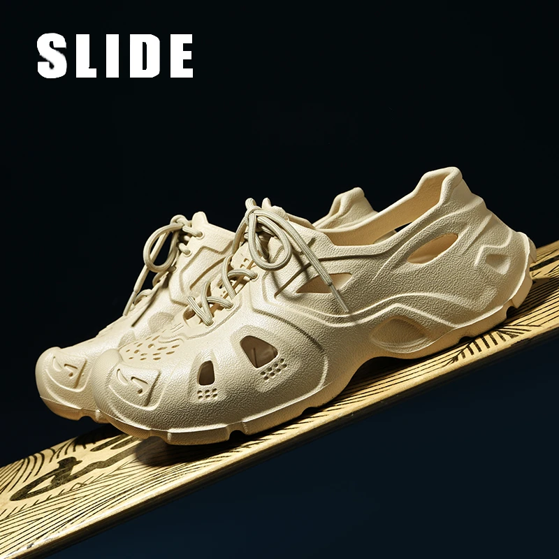 沙滩鞋2024新款不臭脚不闷脚洞洞鞋情侣时尚户外透气夏季EVA拖鞋