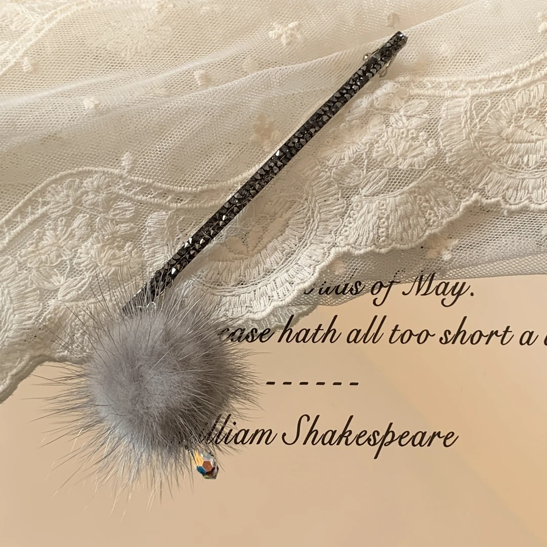 A017轻奢韩版气质时尚砂糖闪钻弹簧夹