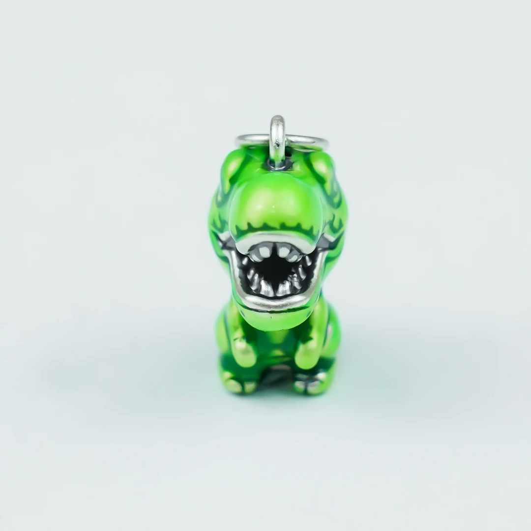 吊坠足银 足银彩色小恐龙吊坠-时尚可爱