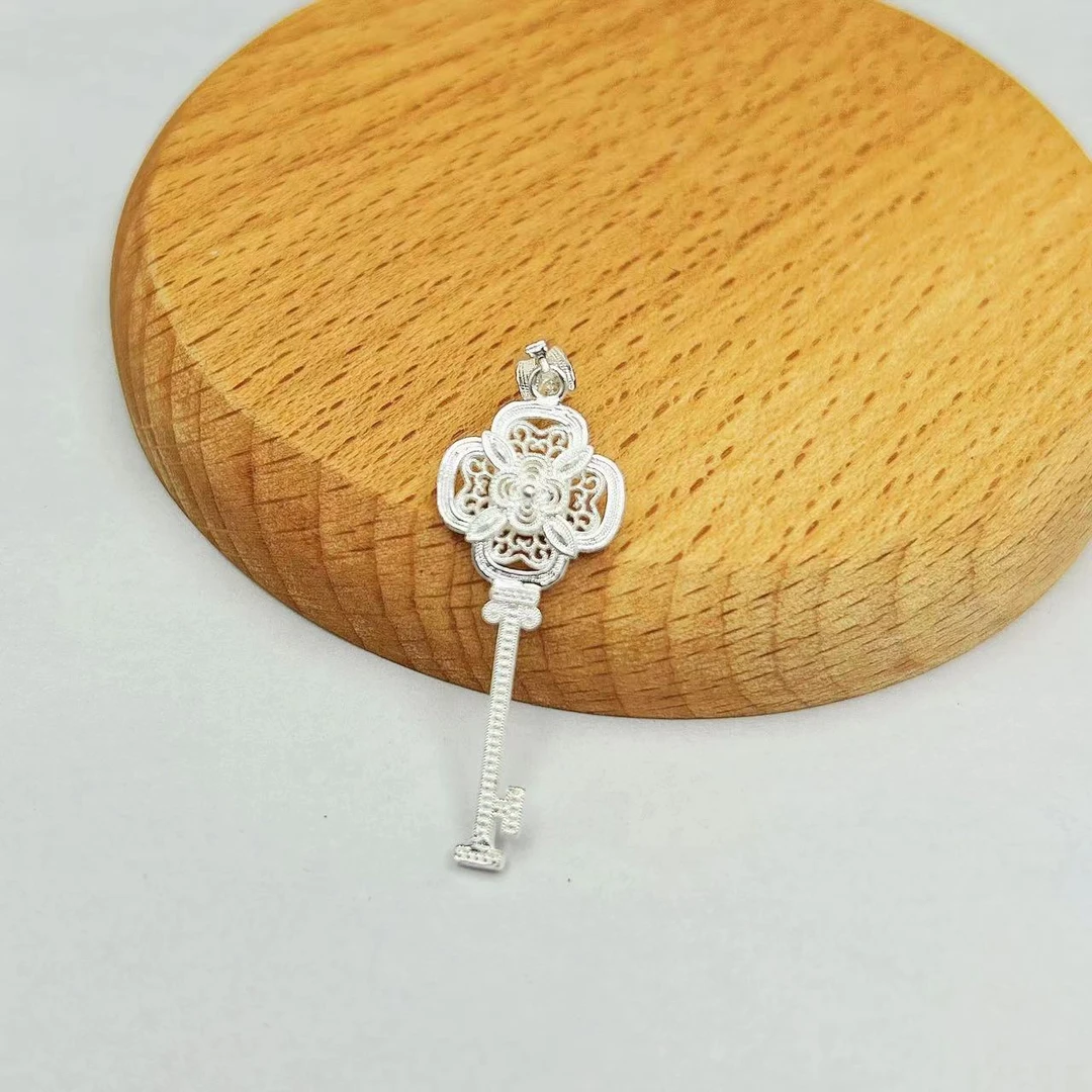 吊坠足银 足银    花丝钥匙吊坠