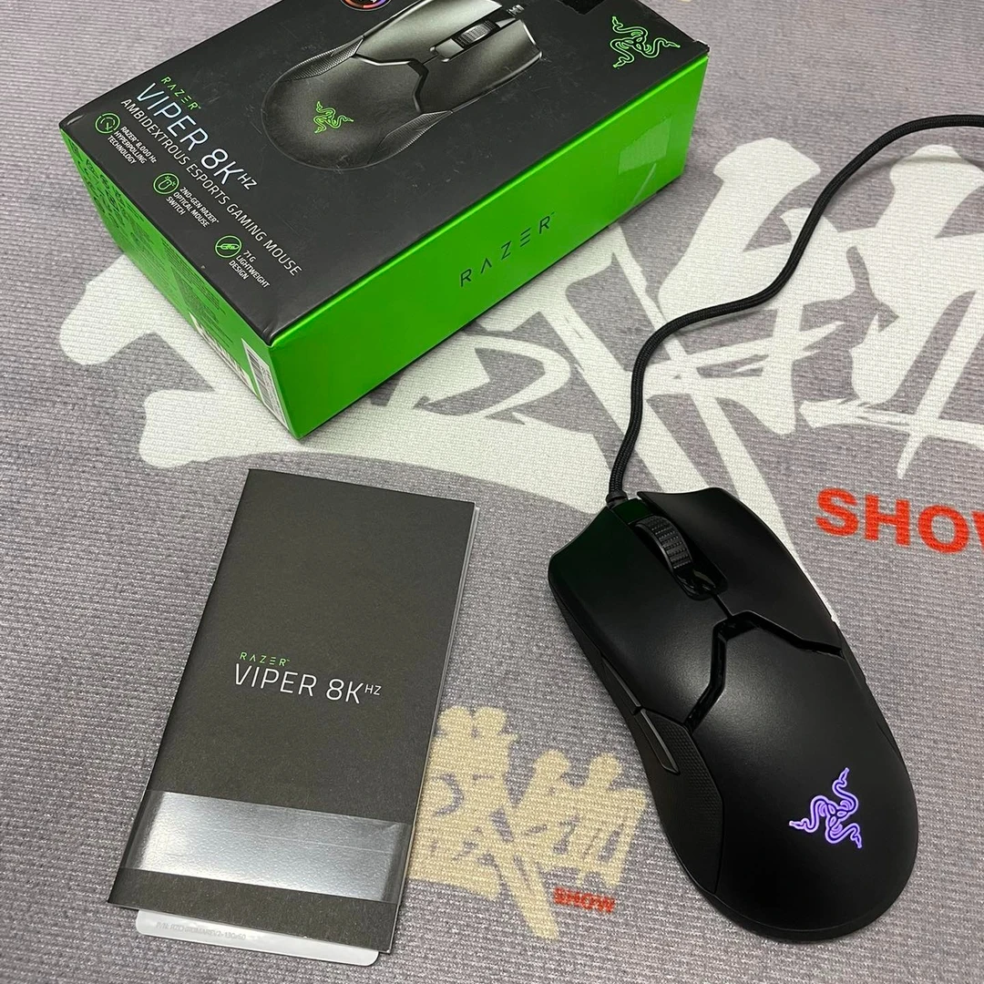 99新 Razer/雷蛇 毒蝰8KHZ有线鼠标电竞 轻量化 RGB灯效 FPS 吃鸡