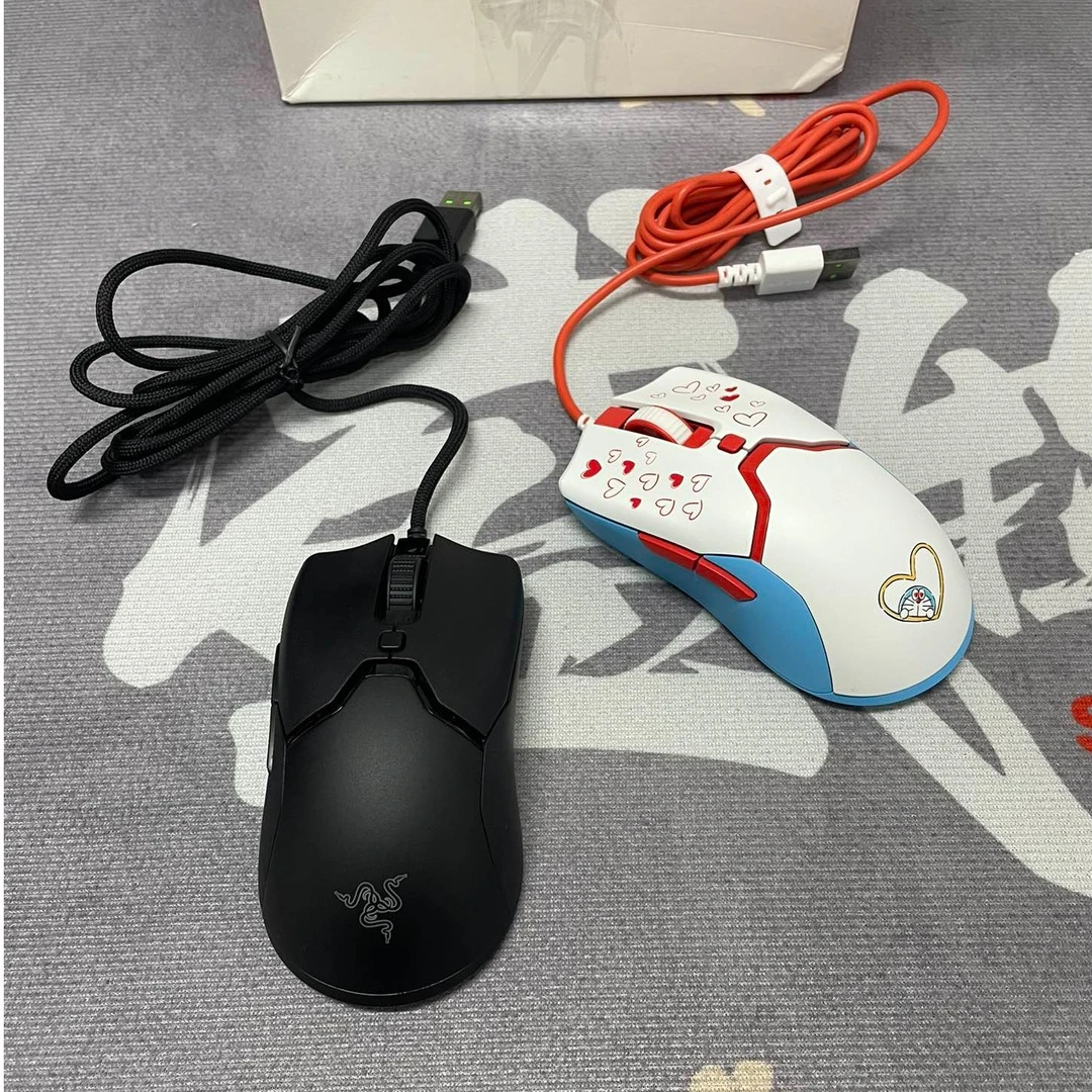 99新 Razer/雷蛇 毒蝰mini哆啦A梦50周年限定款有线鼠标经典/普通