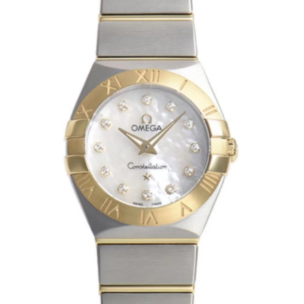 95新 Omega/欧米茄 星座女表/24mm/18k黄金/参考公价36300/IP24