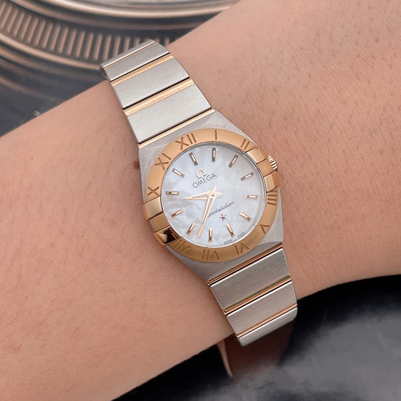 95新 Omega/欧米茄 星座系列/女士腕表/24mm/参考公价30600/IP24