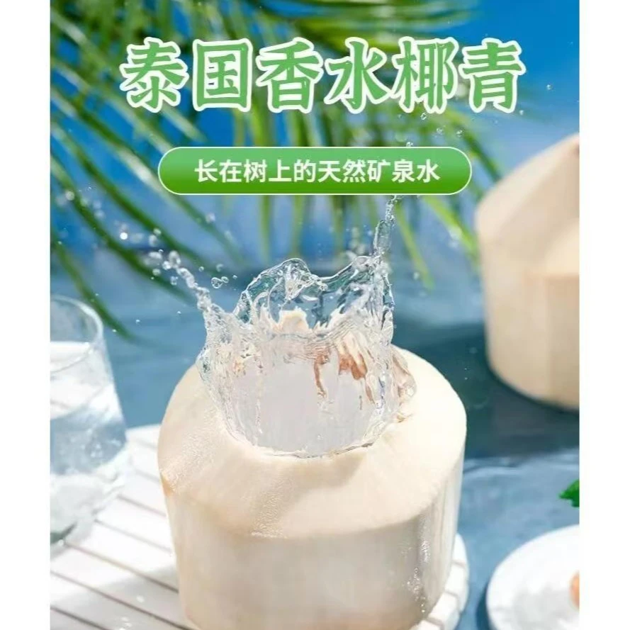 【常德地区配送到家】（送勺子）泰国一个宝去皮香水椰青椰子大果 1个 单果2斤±