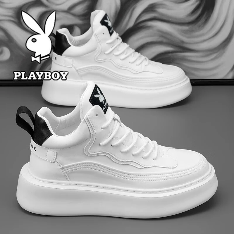 花花公子鞋子男款冬季潮流新款爆款高档痞帅厚底休闲高帮保暖男鞋