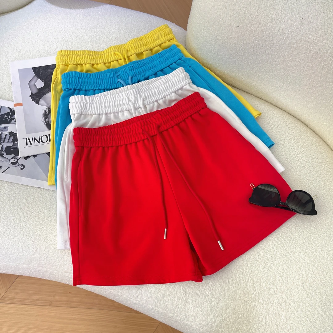 【刺绣短裤】时尚短裤新款宽松时尚款刺绣高腰显瘦休闲短裤 04-2330