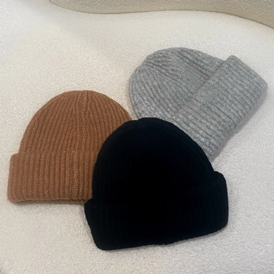 【毛茸茸】秋冬韩版时尚潮流百搭休闲风针织素颜遮脸保暖毛线帽08