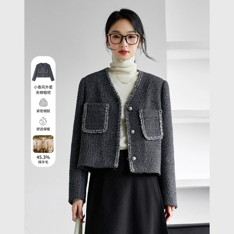 【郭尔越专属】梵希蔓毛呢外套M9379