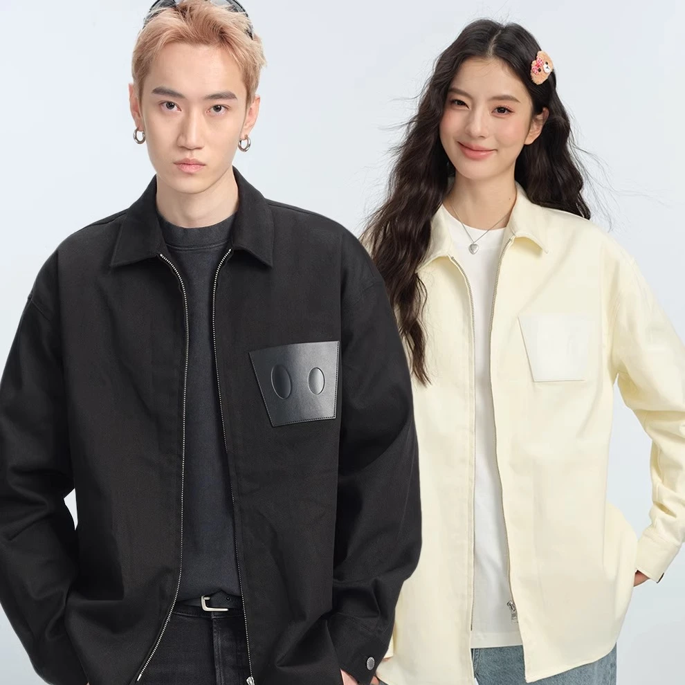 Dangerouspeople薛之谦dsp斜纹贴皮口袋衬衫潮流秋冬百搭夹克外套