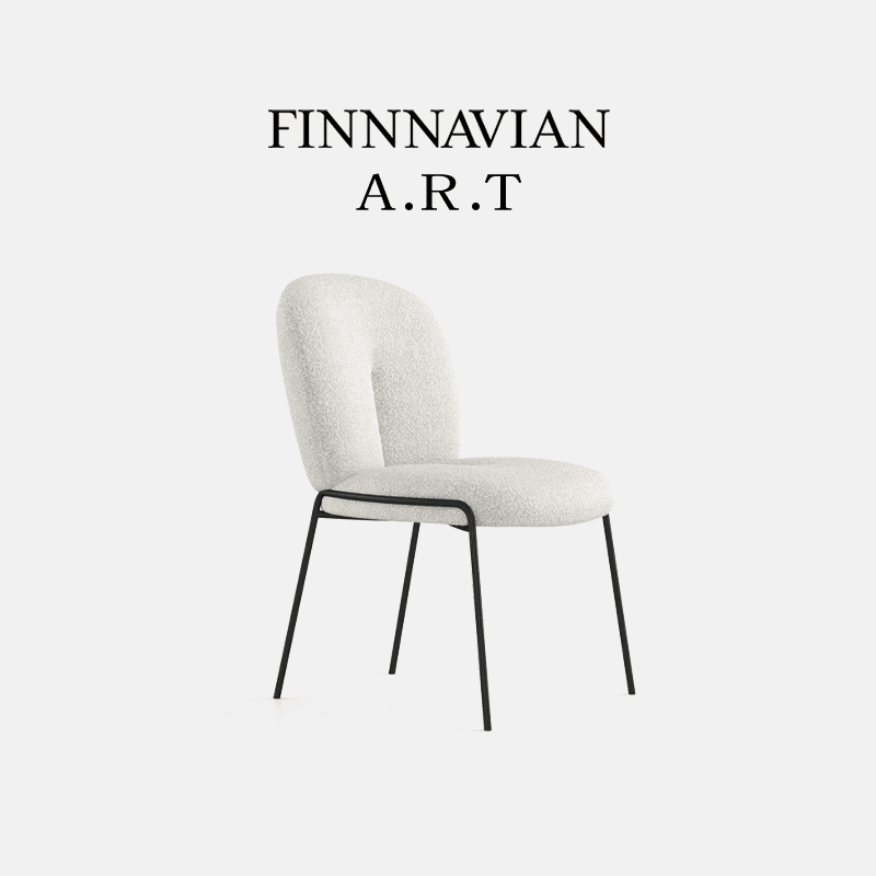 finnnavian art 芬纳维亚ART意式简约家用书房椅Palette现代轻奢靠背布艺餐椅