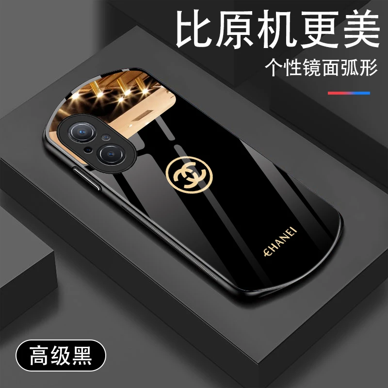 荣耀50SE手机壳椭圆形补妆镜面JLH-AN00女全包防摔硅胶套超薄软壳
