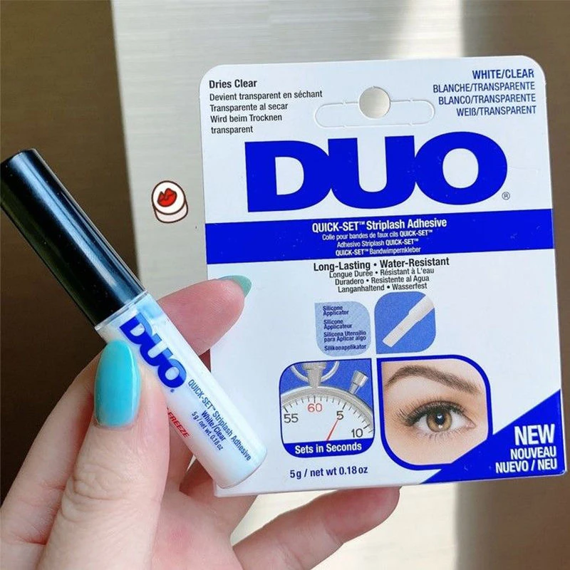 duo假睫毛胶水透明无痕温和防水带刷低敏自然持久速干新手蓝色