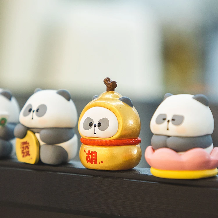 【小耙听牌二代】耙老师熊猫迷你可爱panda麻将盲盒盲袋摆件礼物