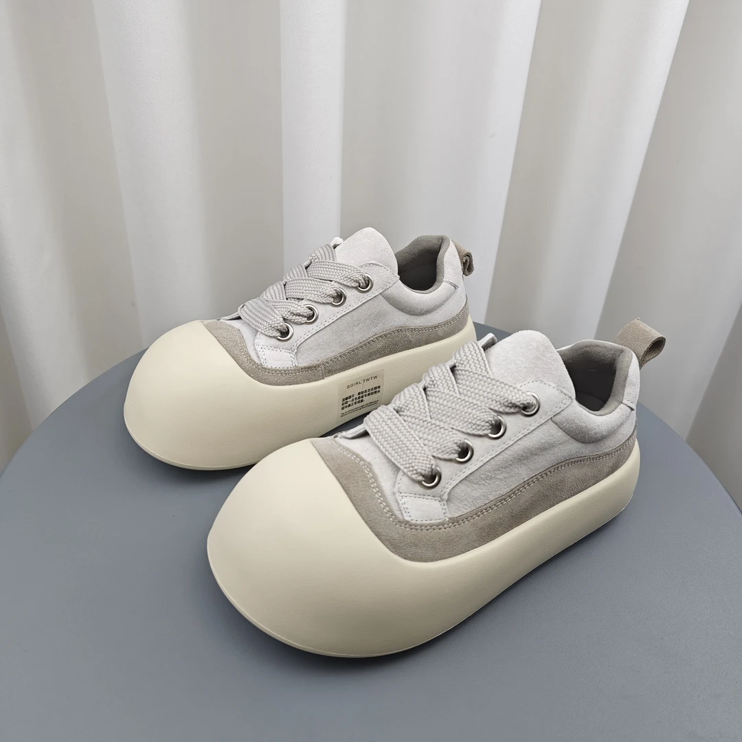 SGIRL TWTW韩版大头厚底轻便面包鞋女2024新款时尚百搭舒适板鞋潮