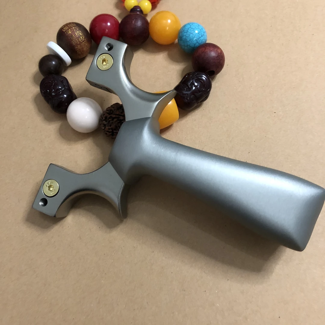 新款惊雷弹弓玩具高精度石蓝不锈钢免绑弓户外用玩具