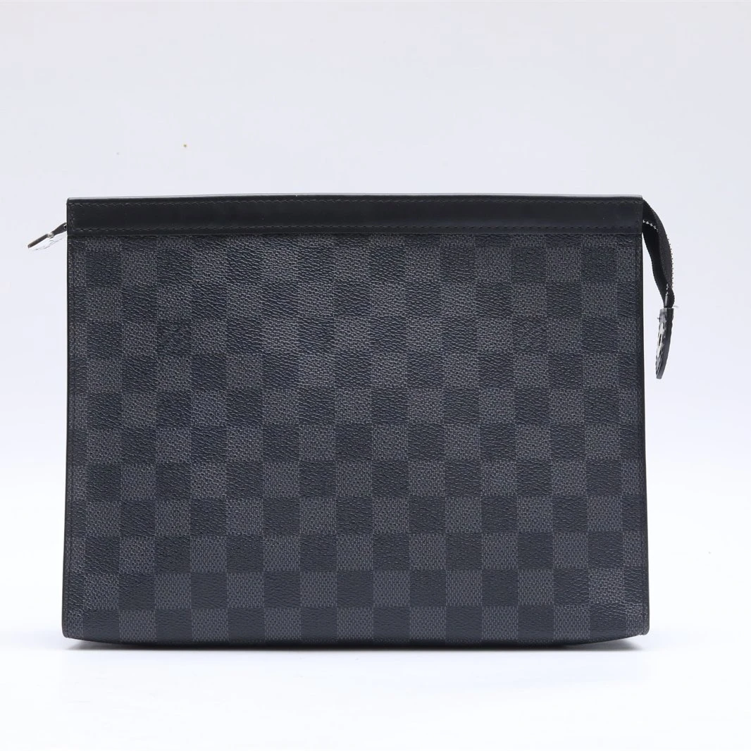 95新 LouisVuitton/路易威登 LV 棋盘格洗漱包黑棋格P224519096