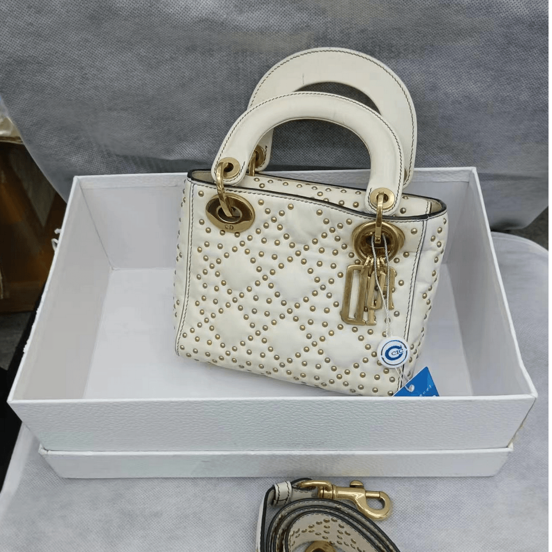 99新 DIOR/迪奥 迪奥三格铆钉款 单肩斜挎包P224935238