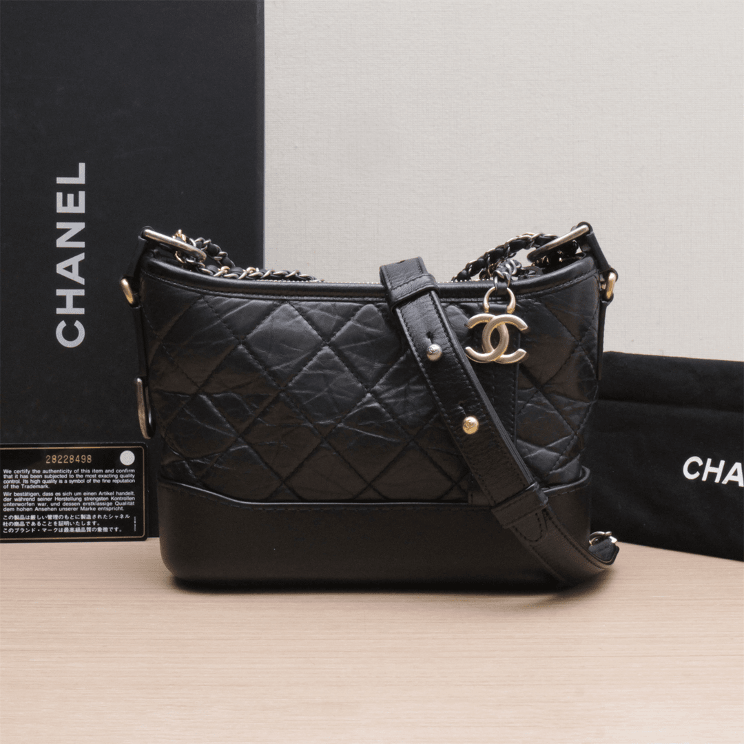 95新 Chanel/香奈儿 【精选】流浪包小号 20cm 黑28开 P213864818