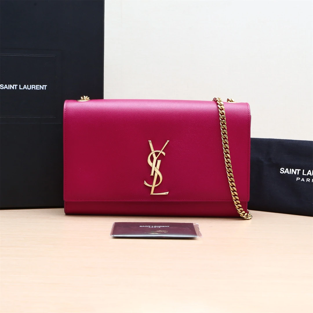 95新 YSL/圣罗兰 KATE 中号 24 荔纹 单肩包P224186663