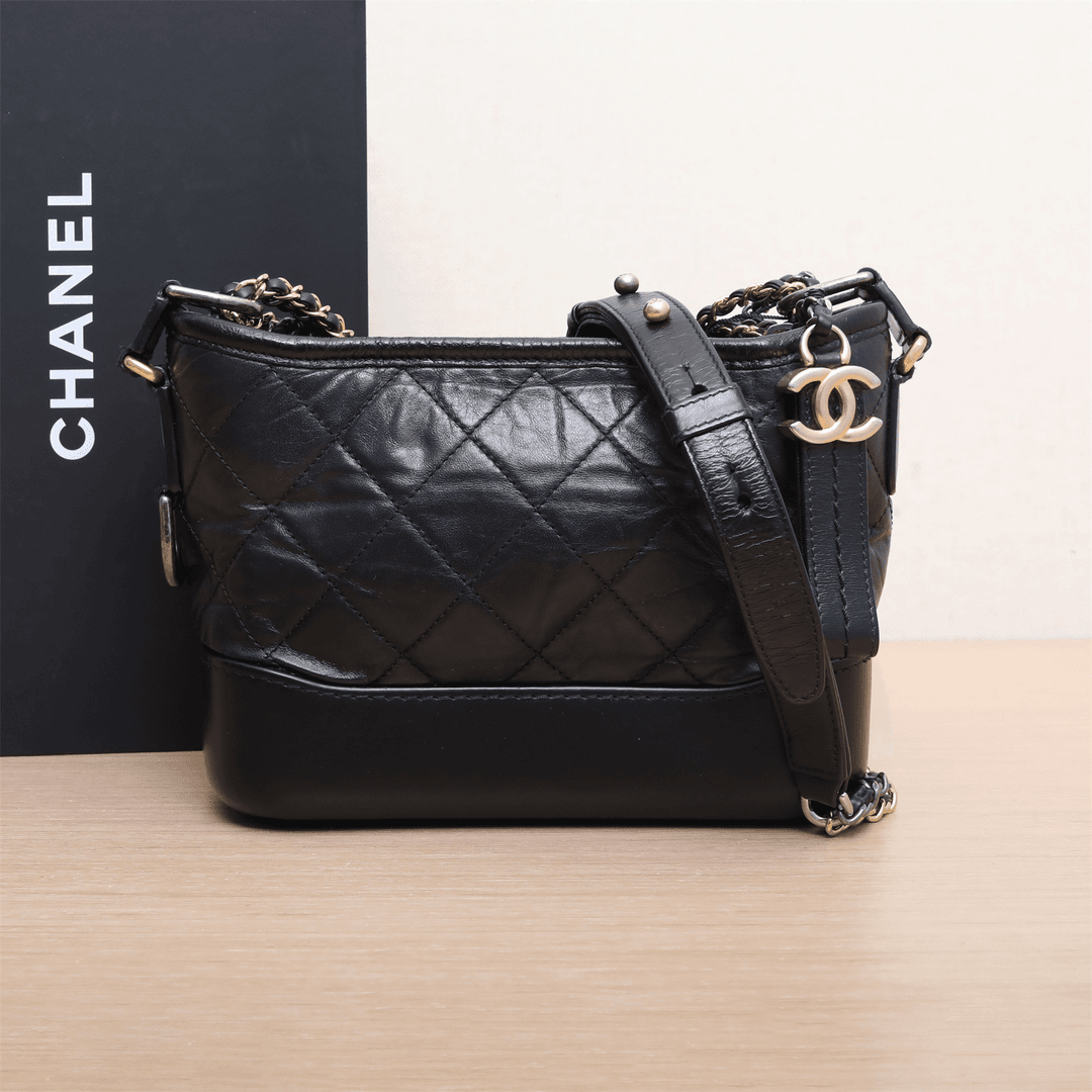 95新 Chanel/香奈儿 【精选】流浪包 小号20cm 黑27开P203977929