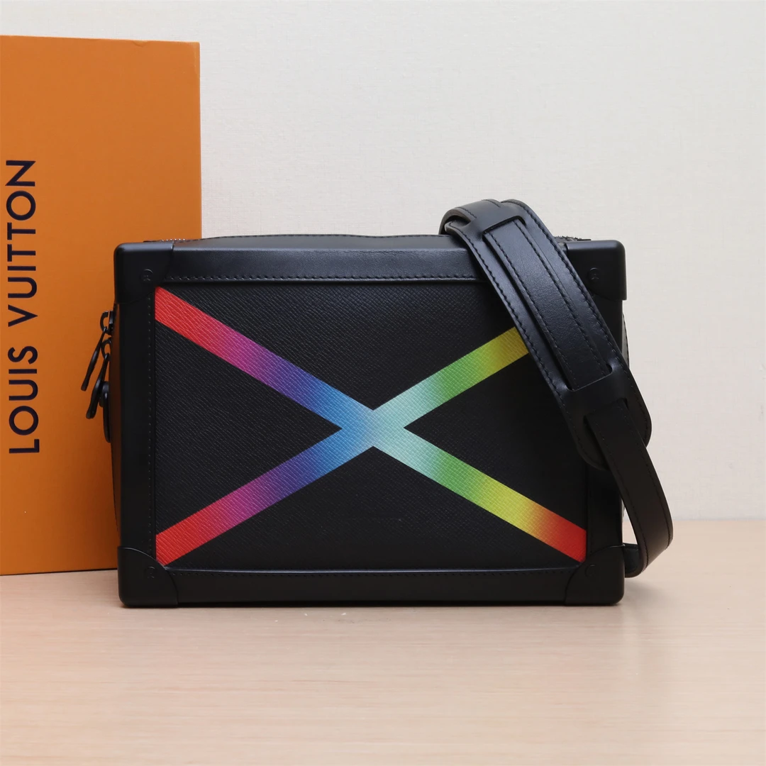 95新 LouisVuitton/路易威登 HD SOFT TRUNK彩虹盒子黑P233182931