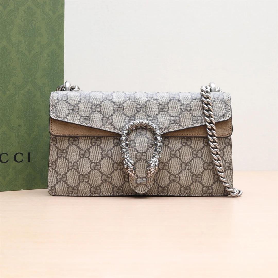 95新 GUCCI/古驰 酒神包 小号 25 老花 老花 钻扣P204719889
