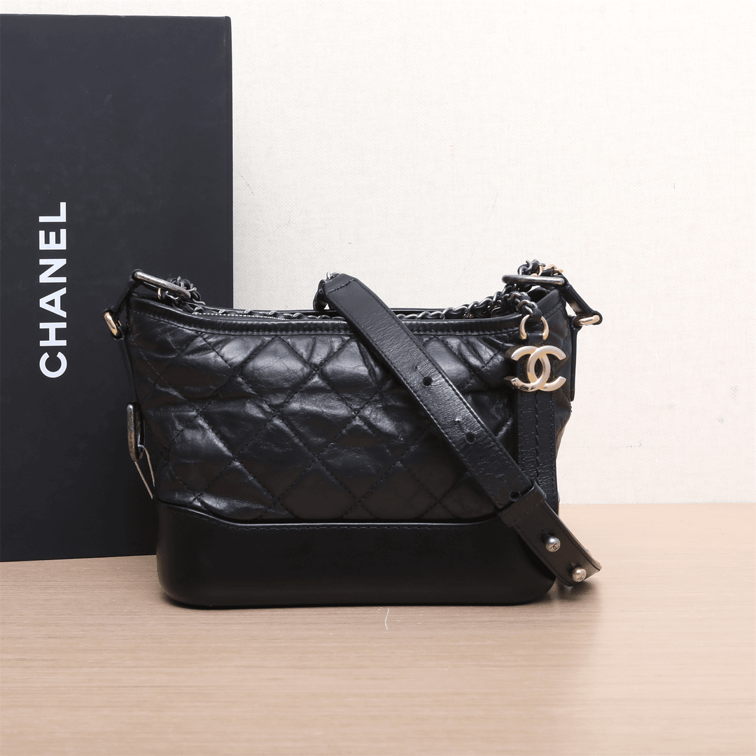 95新 Chanel/香奈儿 【精选】流浪包小号 20cm 黑24开P203855488
