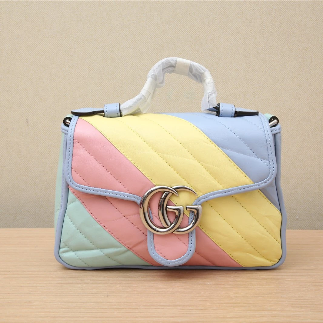 90新 GUCCI/古驰 GG Marmont 手提 肩背包 Mini 21 P231517074
