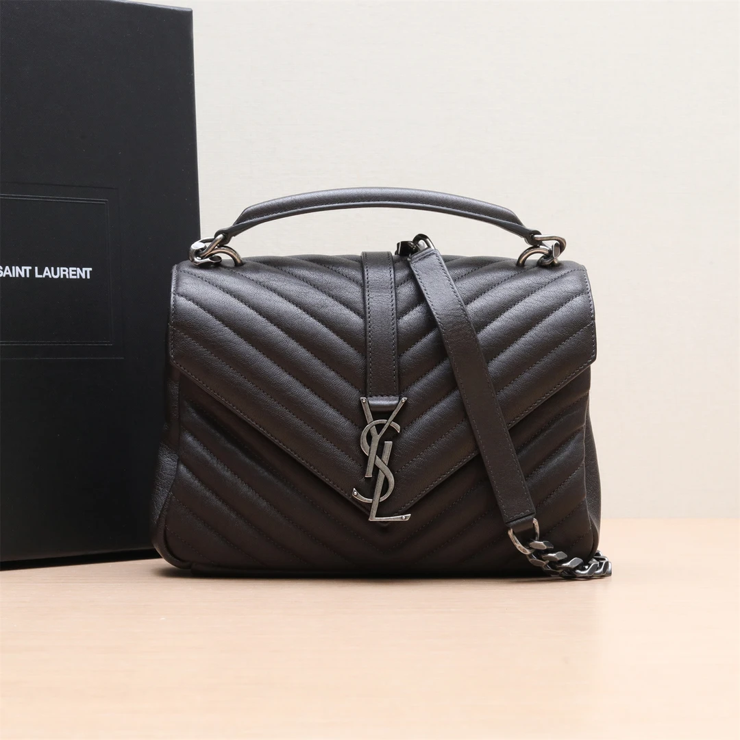 95新 YSL/圣罗兰 College 邮差 单肩包 中号 24 P224931228