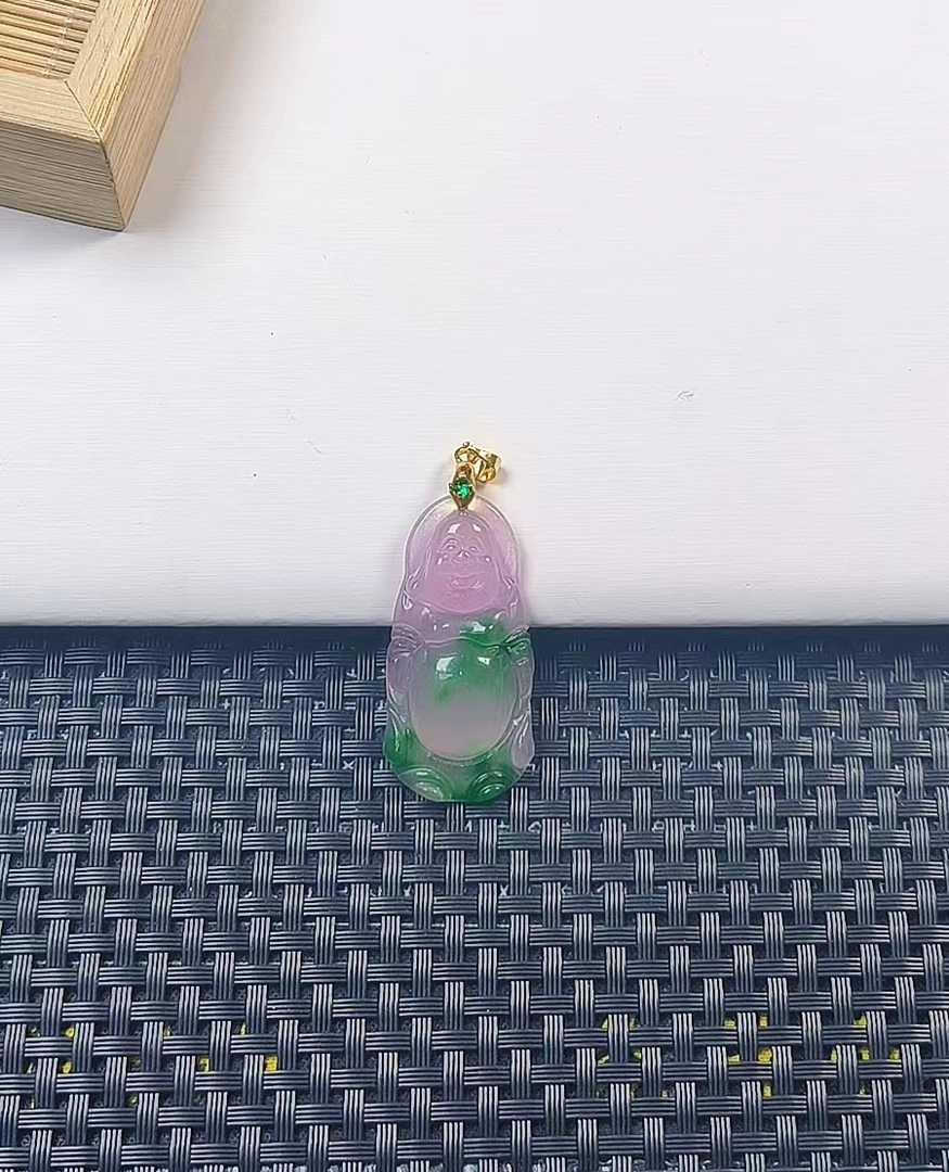 （聚宝严选）D019紫绿小立佛公吊坠精致气质妈妈款时尚精美