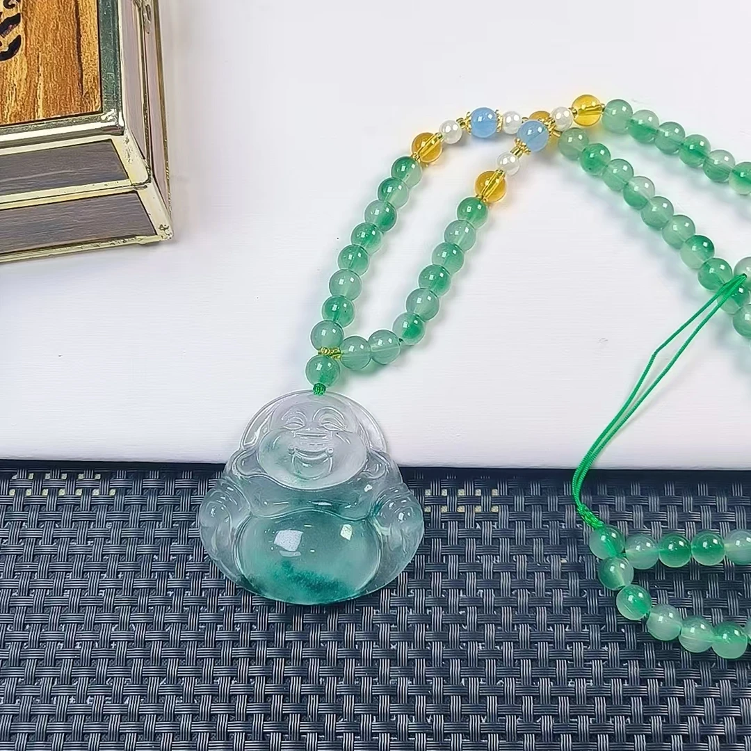 （聚宝严选）43冰飘花佛公吊坠厚切精致气质妈妈款时尚精美