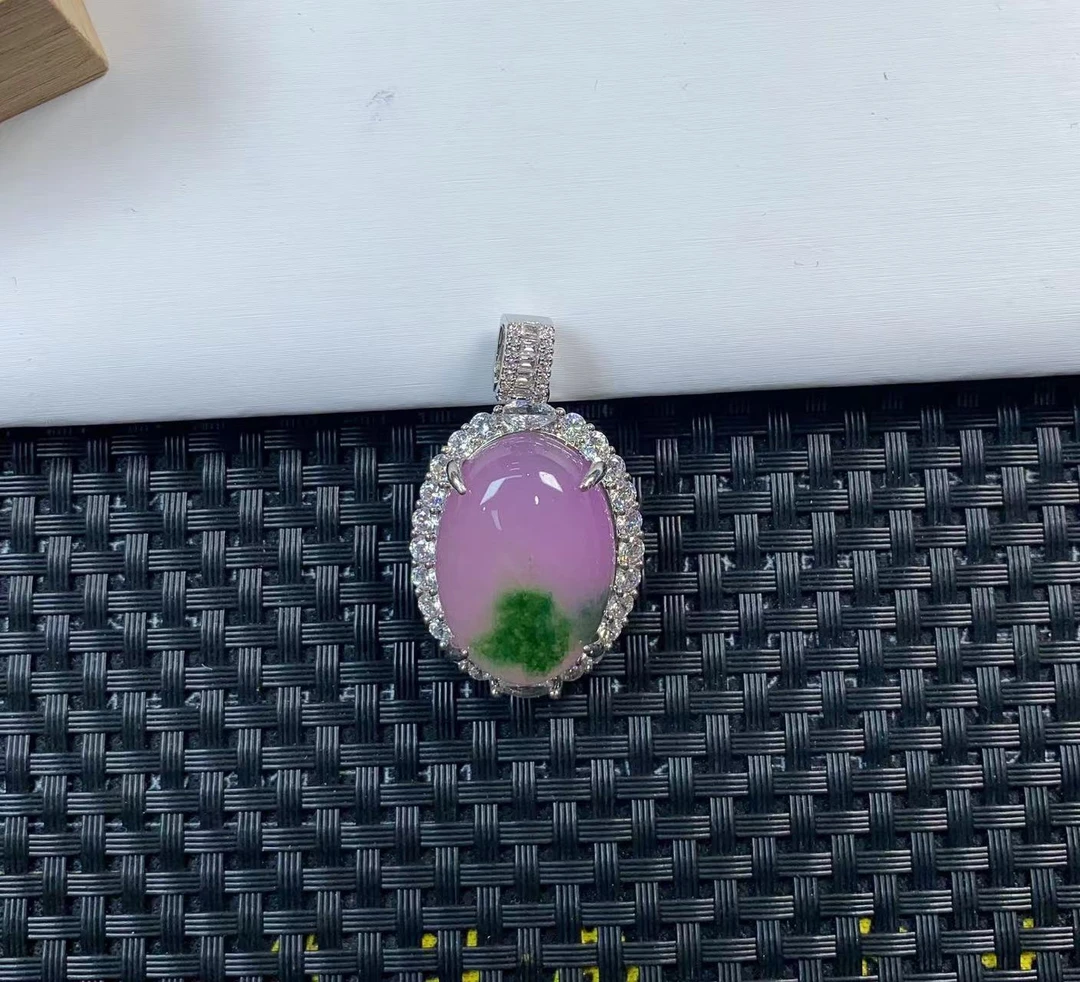 （聚宝严选）D002紫绿鹅蛋吊坠精致气质妈妈款时尚精美
