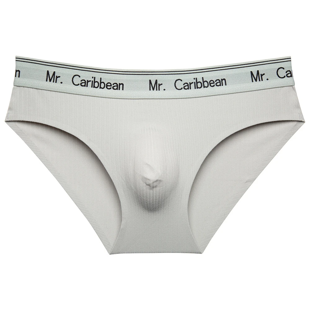 花漫屋男士性感中腰字母时尚运动重柔磨毛3D凸囊一片式三角裤内裤