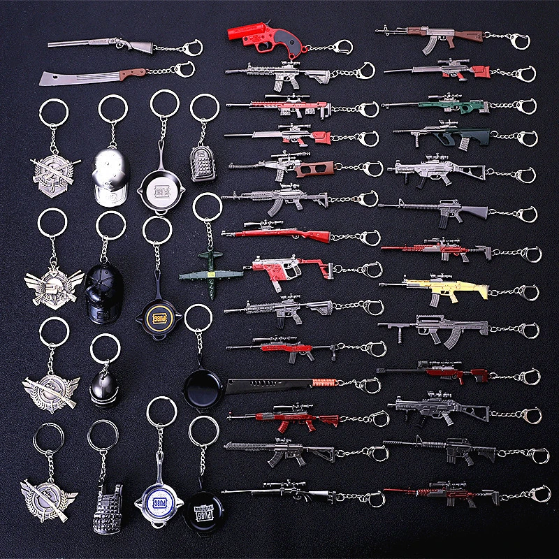 绝地求生大逃杀兵器新款模型mk14装备挂件吃鸡钥匙扣游戏周边