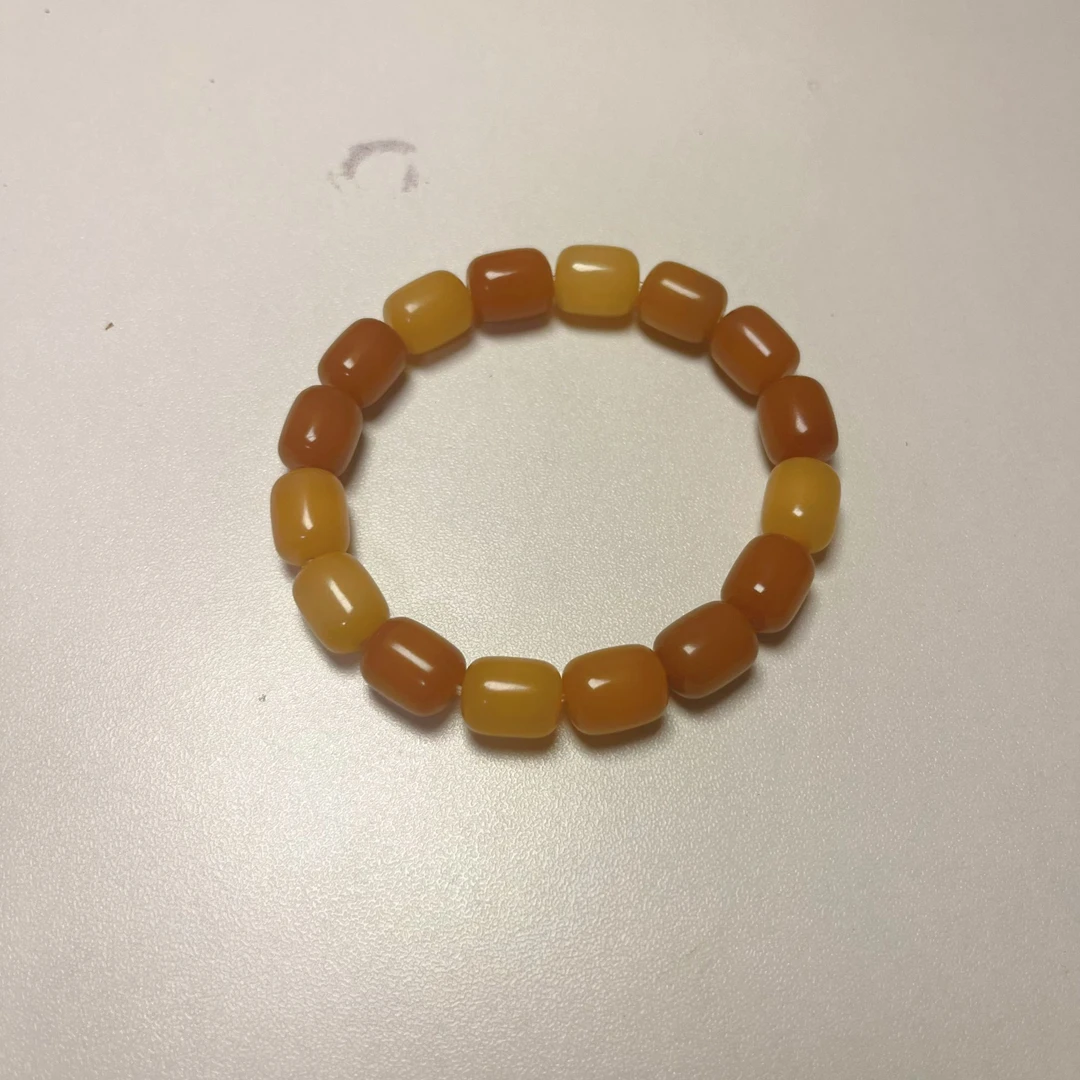 非金属木质手链 手链 8*10mm 桶珠 咖啡色