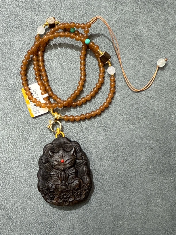 檀木九尾狐吊坠多样性发一-1449