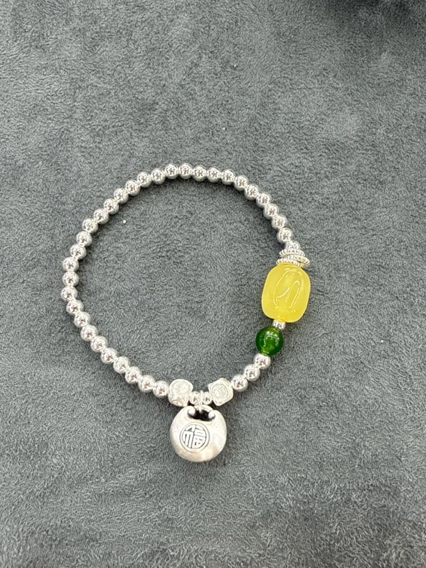 足银手链 银制配饰手链4mm-0337