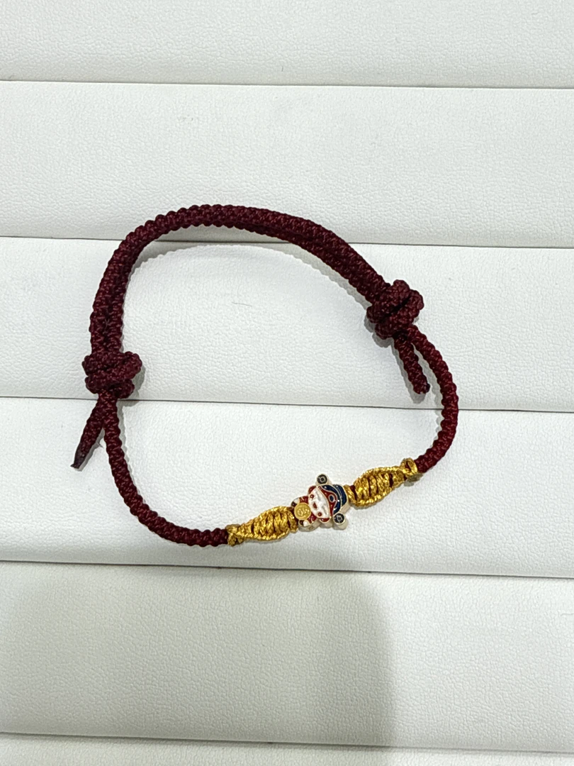 925银手链 银制财神编绳手链-0194