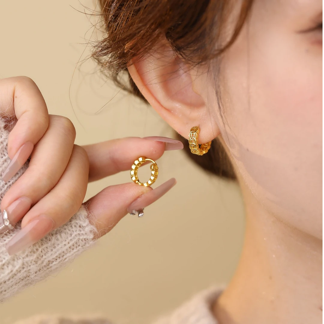 【钱多多耳扣】轻奢原创设计耳环高级感耳扣精致百搭简约