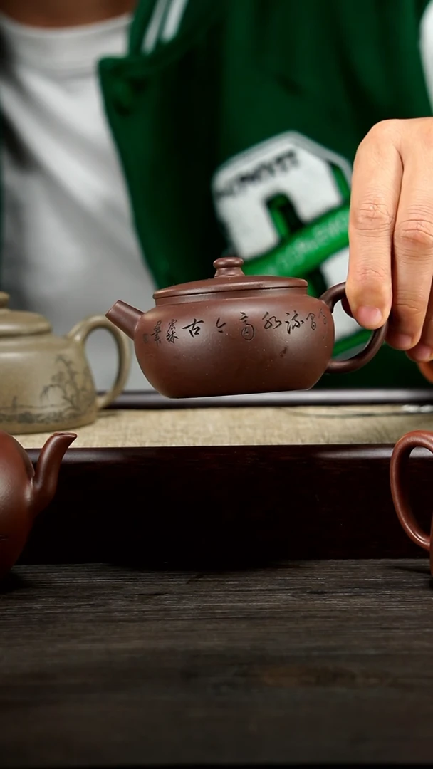 【闪购商品】紫砂茶壶合鼓-紫泥