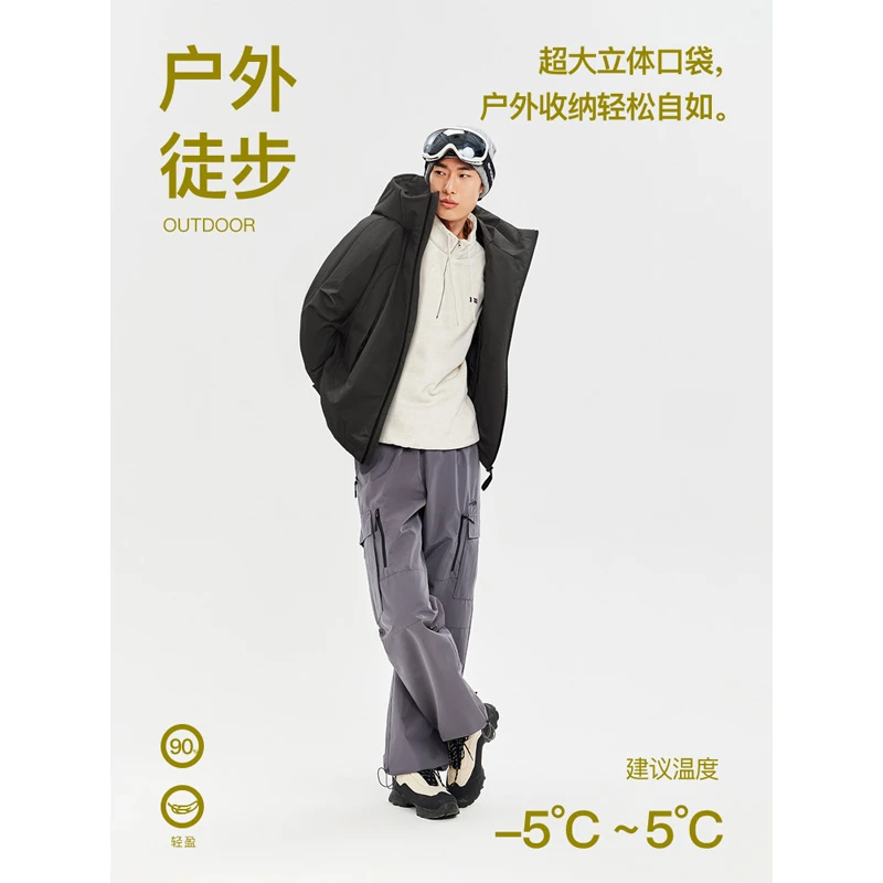 AIKEN爱肯情侣鹅绒服三防户外休闲加厚连帽秋冬138423100140