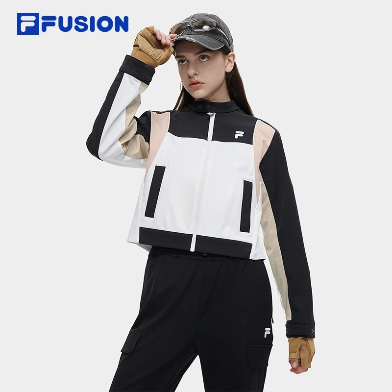 Fila/斐乐潮流女子梭织外套秋时尚百搭休闲运动风外套T11W341701