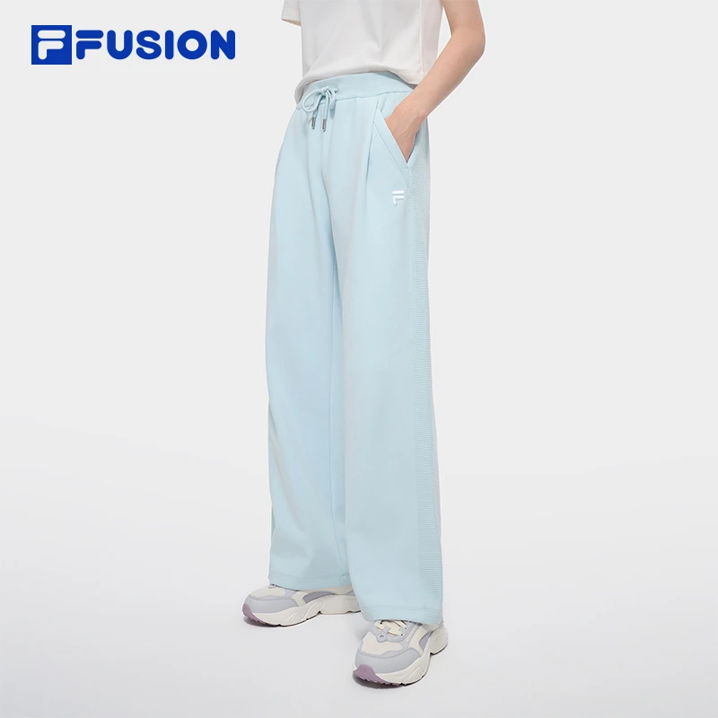 Fila/斐乐弹力垂顺直筒休闲裤女装秋冬时尚亲肤显瘦运动裤 雅丹风