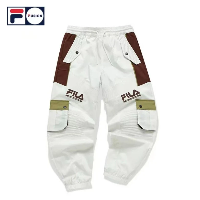 Fila/斐乐FUSIOM×WM白山联名女子潮流时尚百搭梭织长裤T11W217801