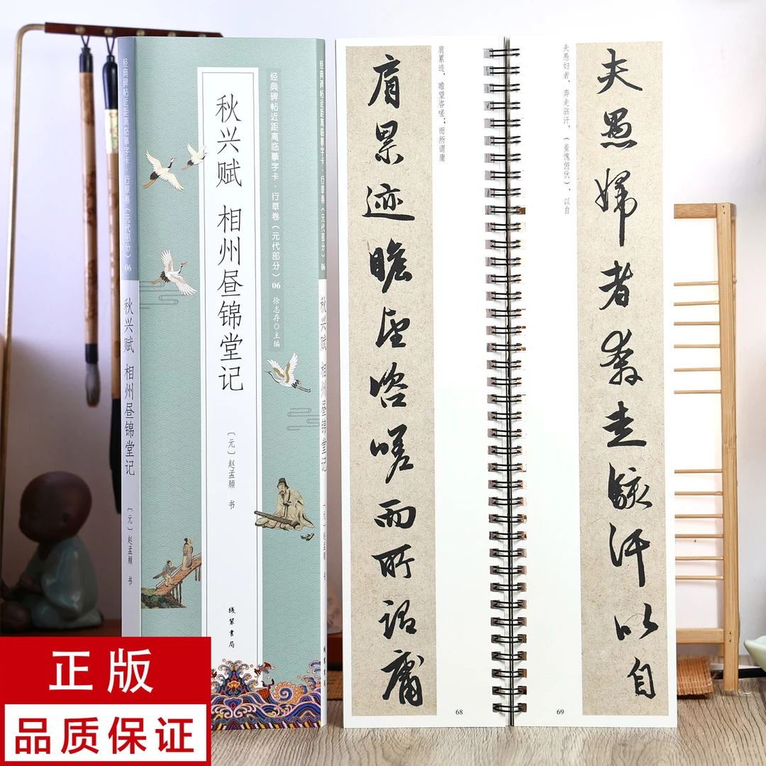 赵孟頫行书秋兴赋 相州昼锦堂记 静文轩近距离临摹字帖