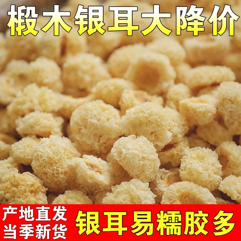 椴木银耳小银耳干货 深山椴木银耳农家糯白木耳莲子羹 拒绝干燥剂